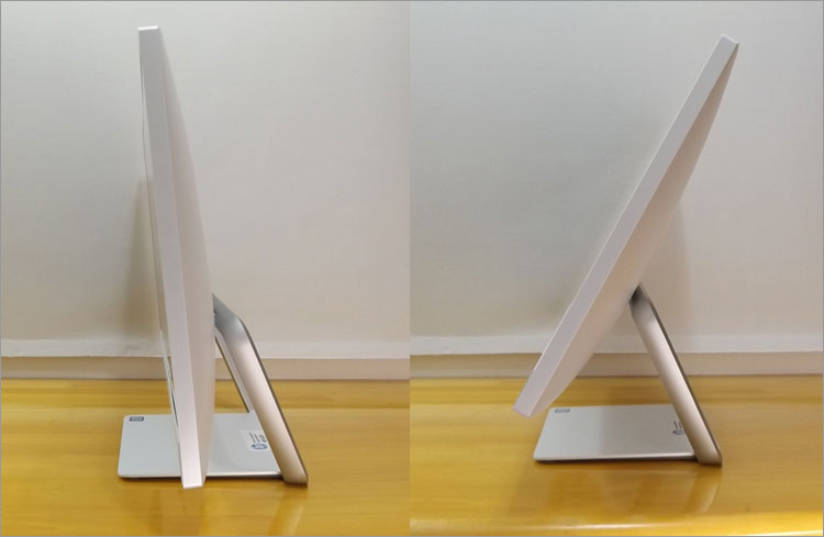 ディスプレイのチルト（首振り角度）