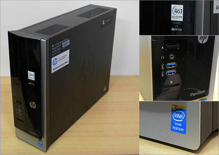 前面端子の様子-Pavilion Slimline 400モデル