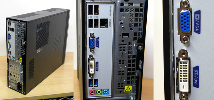 VGA端子とシングルリンクDVI-D 端子