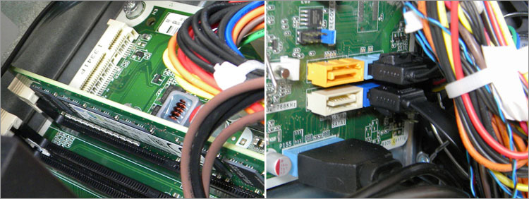 ハーフサイズの無線LNAカードが搭載