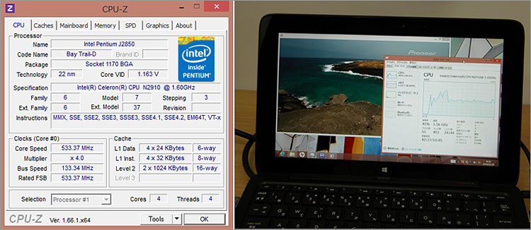 Celeron N2910の性能とHP Pavilion11 h000x2
