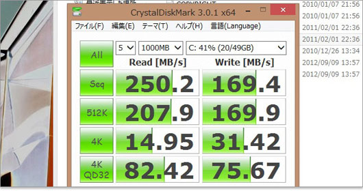 HP Pavilion11 h100x2の64GB ssd