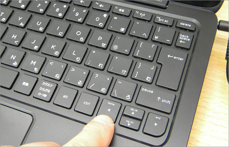 カーソルキーの左右