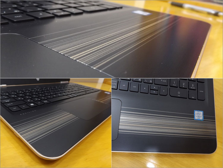 デジタルスレッドラインと呼ばれるPavilion 15-AU000デザイン