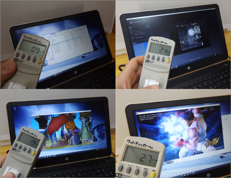 Core i3-6100U搭載時で「247」のスコア。ワットパフォーマンス（少ない電力でも効率のよい処理能力）