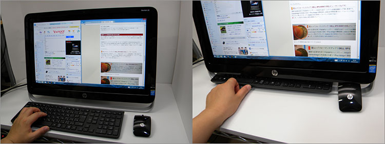 HPワイヤレスキーボート＆マウスはオプション販売