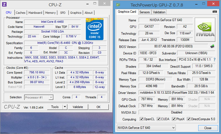 Core i5-4460スペックをみよ