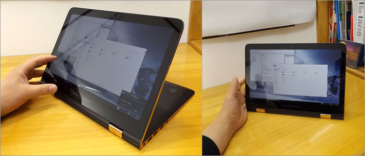 Spectre 13 x360のスタンドモード