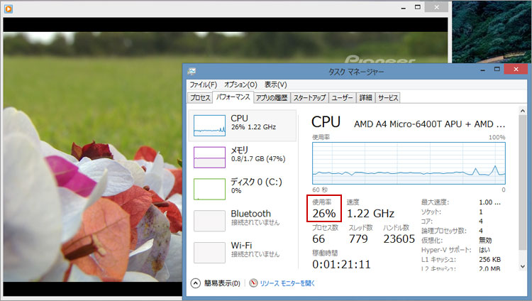 Celeron N2920搭載のHP Pavilion11 h000 x2 と比較