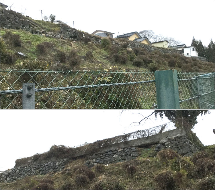 二の丸西側の石垣