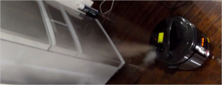 バシュバシュとものすごい蒸気