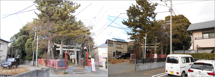 小栗原稲荷神社の高台周囲