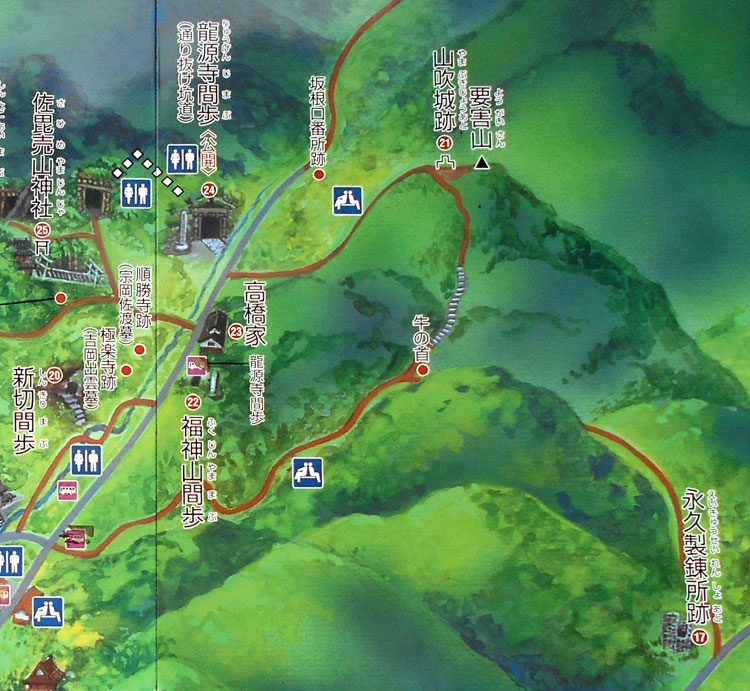 山吹城跡登山口から鞆の浦