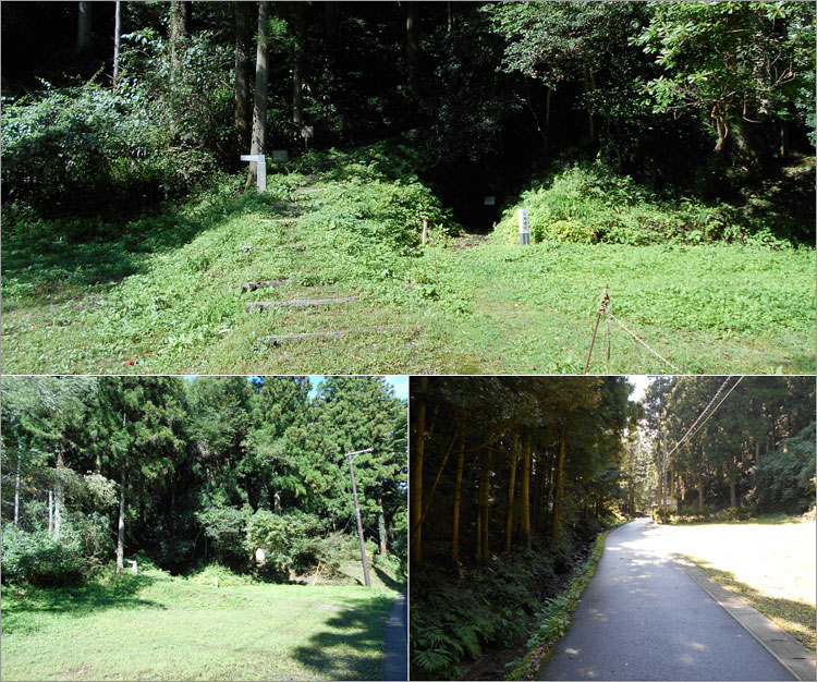 龍源寺間歩付近の登城口