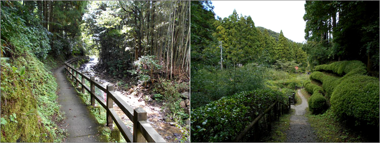 銀山川沿いの遊歩道