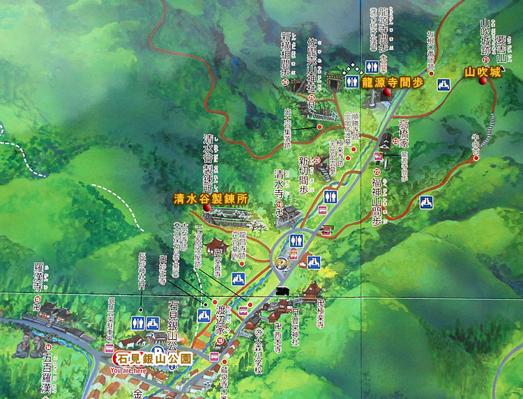 【銀山地区の大きなマップはこちら】