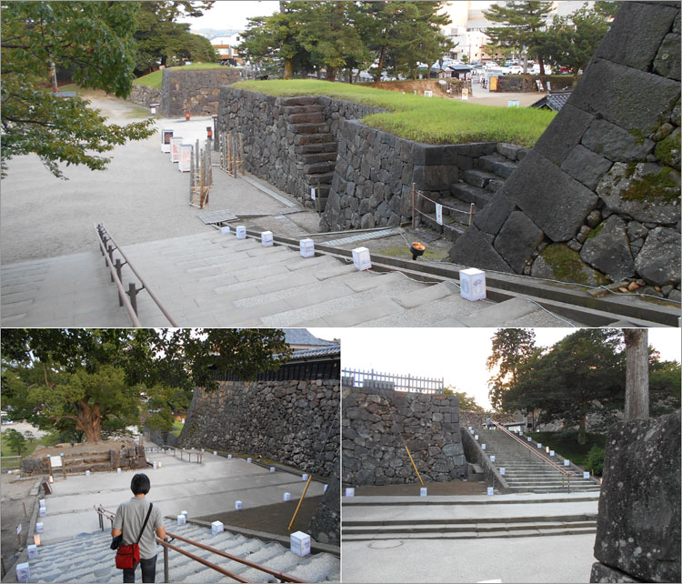 三ノ門跡までの石段