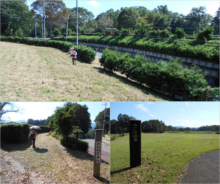 参道は土塁の上