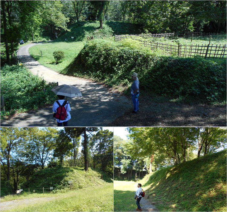 土塁から外曲輪へ進入