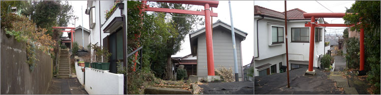 物見台のような稲荷神社