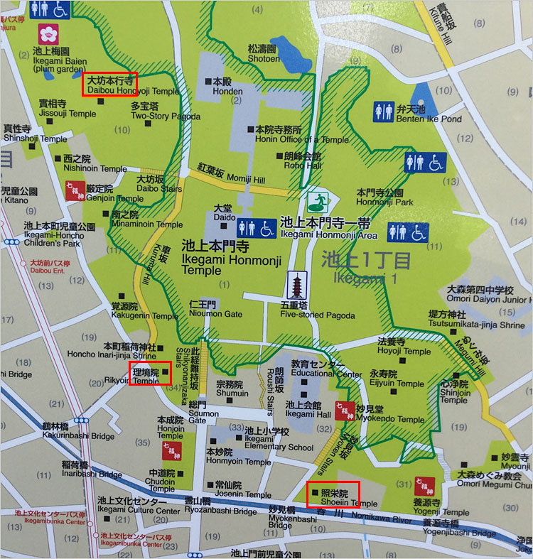 池上本門寺の境内地図