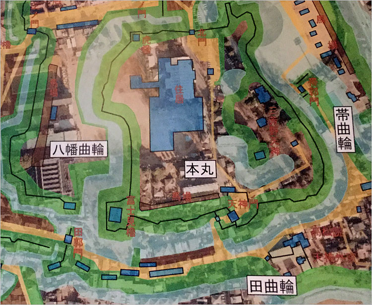 川越城の遺構として「中ノ門堀」