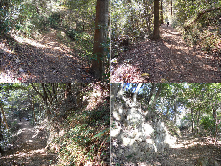 津久井城のなかでは急峻な上り坂