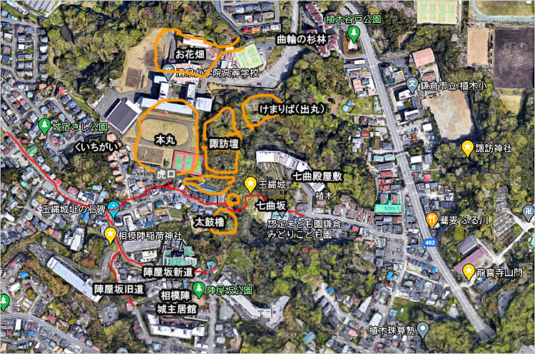 玉縄城メイン遺構である諏訪壇