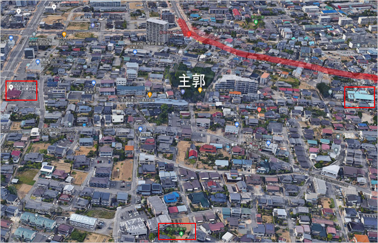 栗田城の縄張り