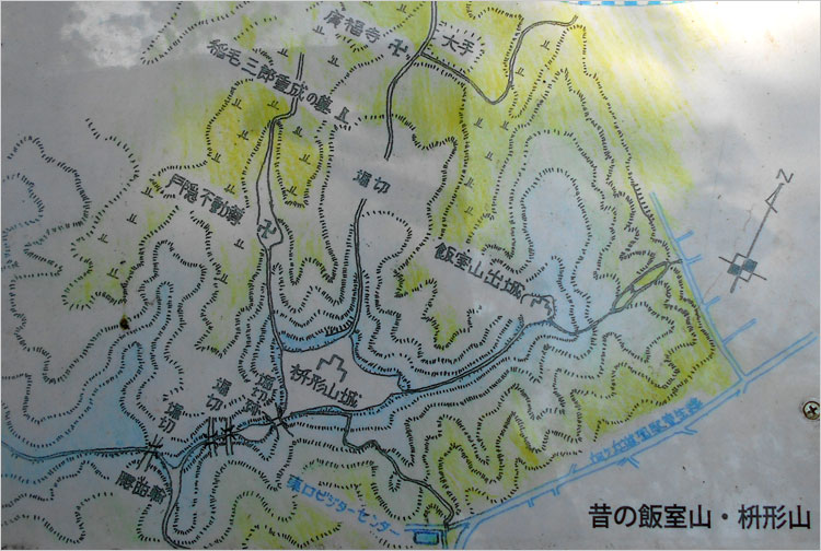 飯室山と桝形城マップ