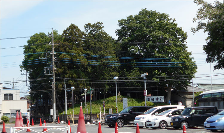 仙波古墳群のひとつ日枝神社。