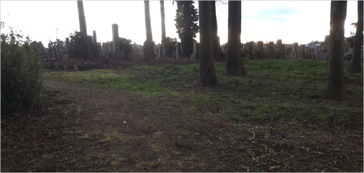 長松院の墓地に出る