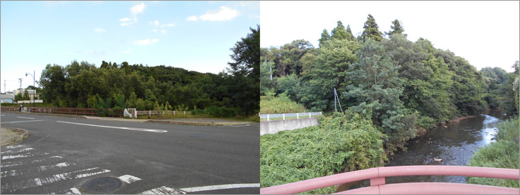 滑川を要害とした丘陵地