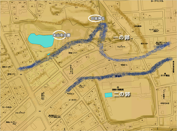 山寺城縄張り図