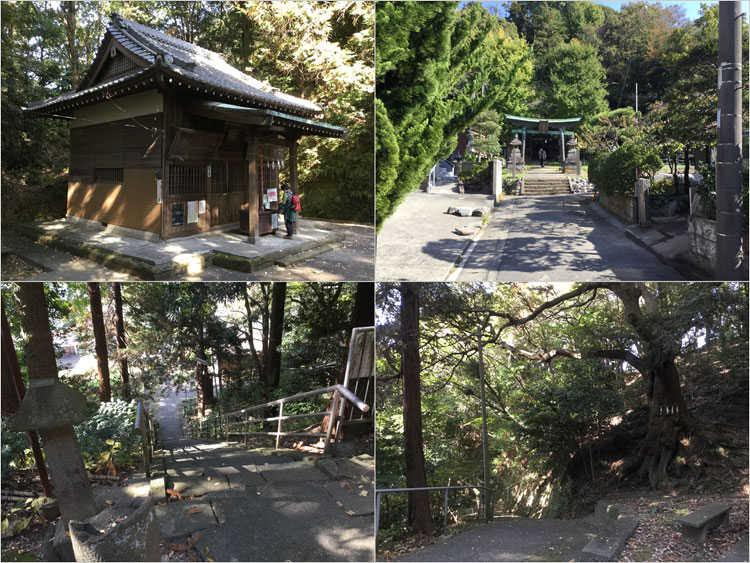 高台にあがる石段