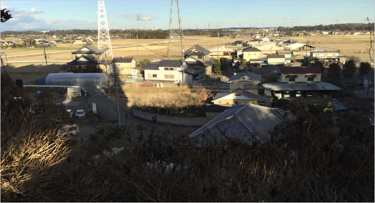1.5kmくらい先に鬼怒川