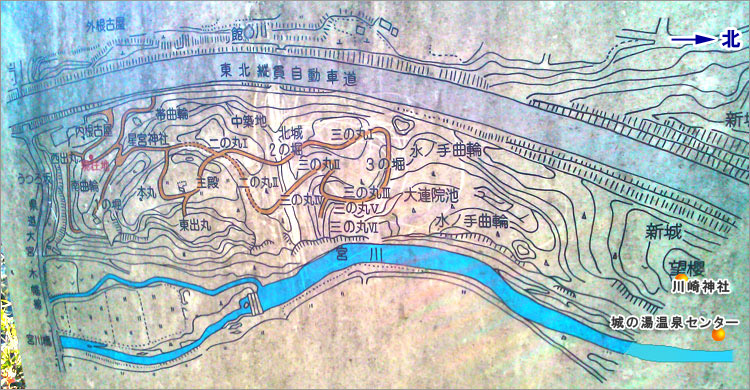 川崎城の縄張り