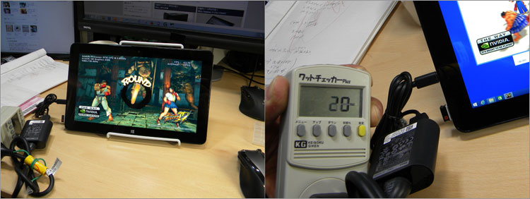 省エネのVenue 11 Pro 7000シリーズをベンチで