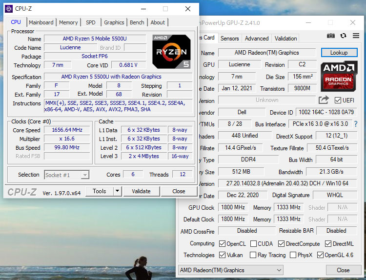 Ryzen 5 5500Uのスペック詳細