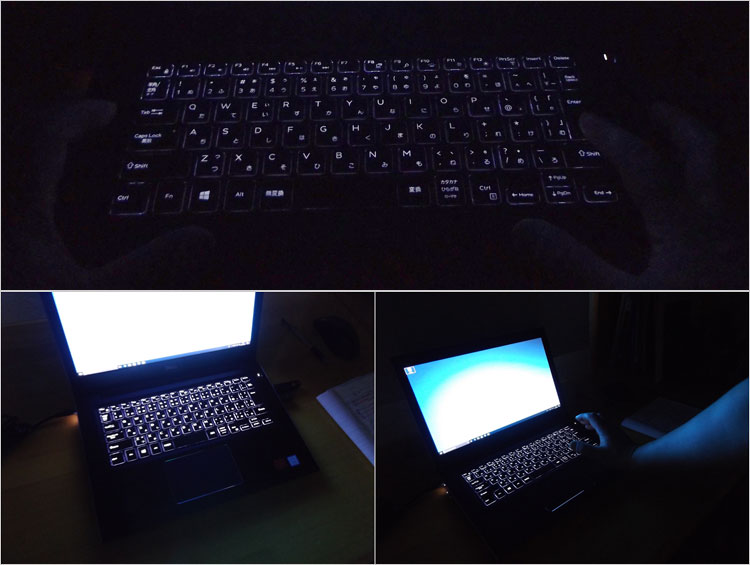 バックライトキーボード