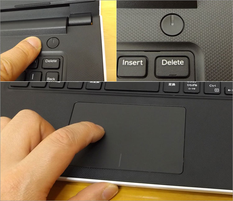 安い電源ボタンそしてタッチパッド