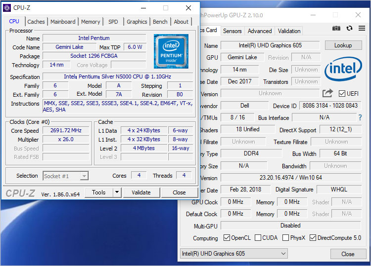 Pentium Silver N5000