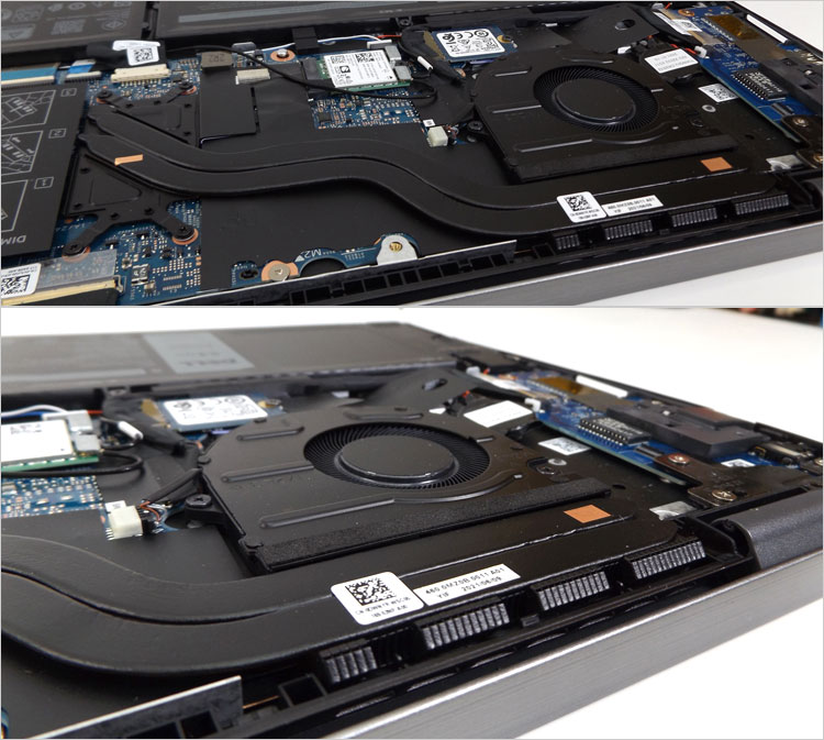 排気口の放熱フィンにつながっている