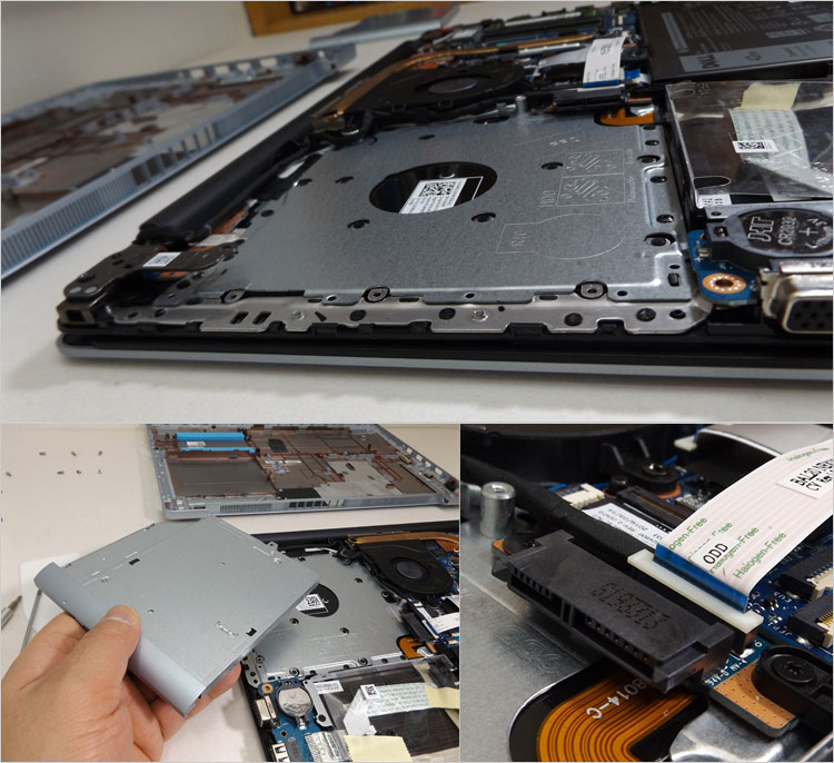 SATAコネクタ（SATA電源は光学ドライブ用）