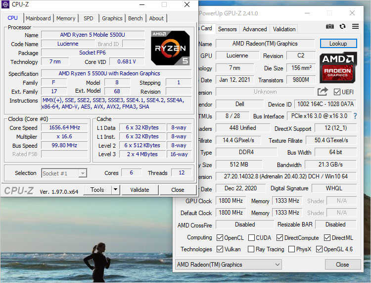 統合されているRadeon グラフィックス統合