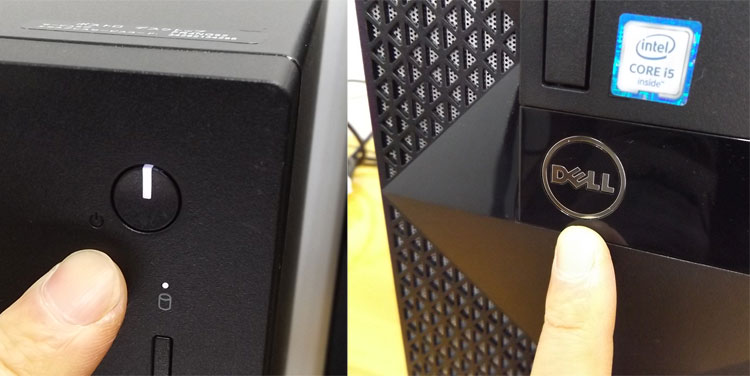 ッキ加工のDELLロゴ