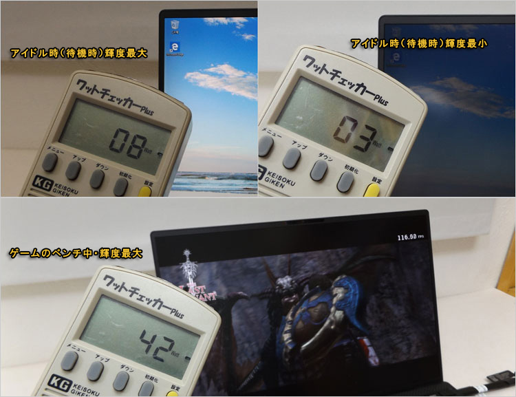 XPS 13の消費電力