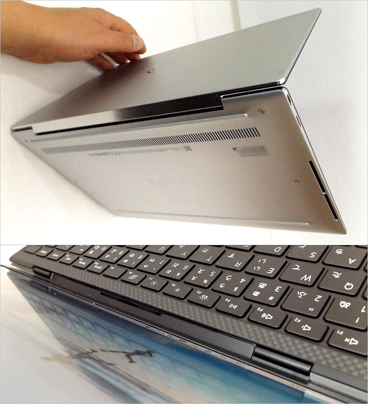 2箇所配置のヒンジ構造