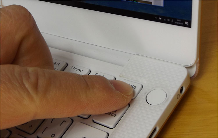 指紋認証リーダー機能