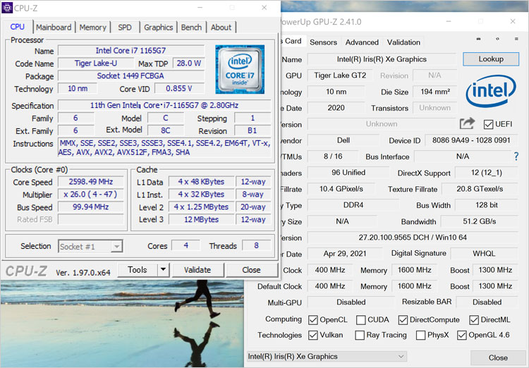 スペック ～ Core i7-1165G7 搭載